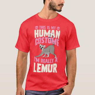 これは私の人間の衣装である私は本当にキツネザルのhallow tシャツ