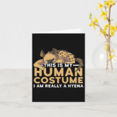 これは私の人間の衣装で私は本当にハイエナのハロー カード (黄色い花)