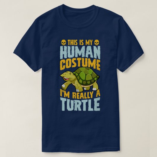 これは私の人間の衣装は本当に亀の毛だ Tシャツ (デザイン正面)
