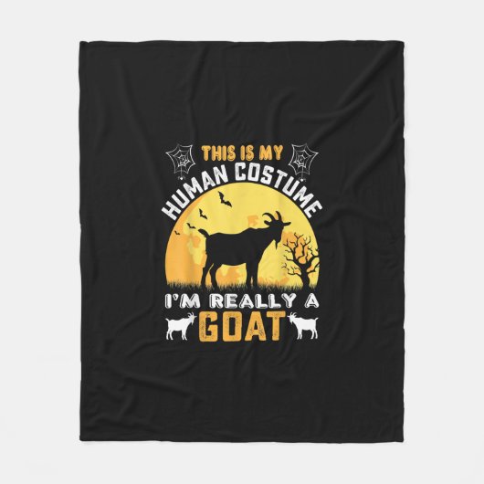 これは私の人間の衣装ヤギのプレゼントだ フリースブランケット (正面)
