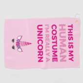 これは私の人間の衣装 – Unicorn Edition I ゴルフタオル (横)