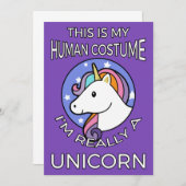 これは私の人間の衣装 – Unicorn Edition II 招待状 (正面/裏面)