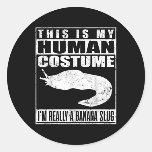 これは私の人間の衣装Imバナナスラグハロウィー ラウンドシール (正面)