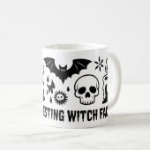 これは私の休息の魔女顔マグ | ハロウィン コーヒーマグカップ (正面右)