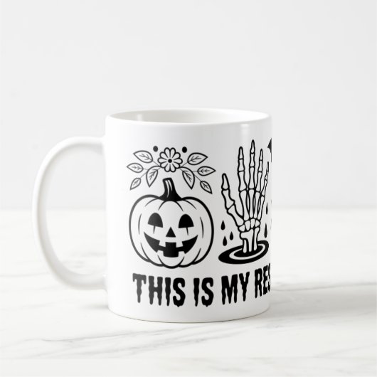 これは私の休息の魔女顔マグ | ハロウィン コーヒーマグカップ (左)
