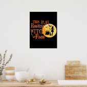 これは私の休息の魔女顔 – 面白いハロウィーン ポスター (キッチン)