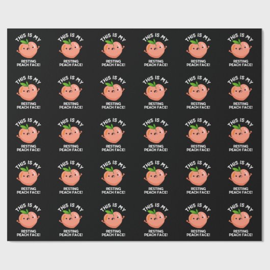 これは私の休息ピーチ顔プンダークBG ラッピングペーパー (フラット)