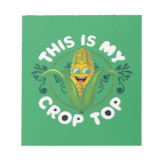 これは私の作物トップ農家おもしろい農業コーンラブ ノートパッド (正面)