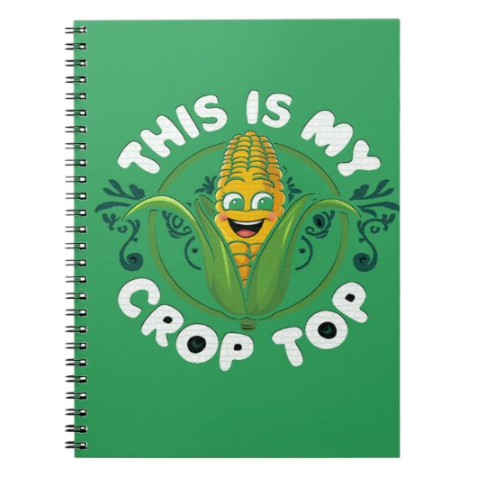 これは私の作物トップ農家おもしろい農業コーンラブ ノートブック (正面)