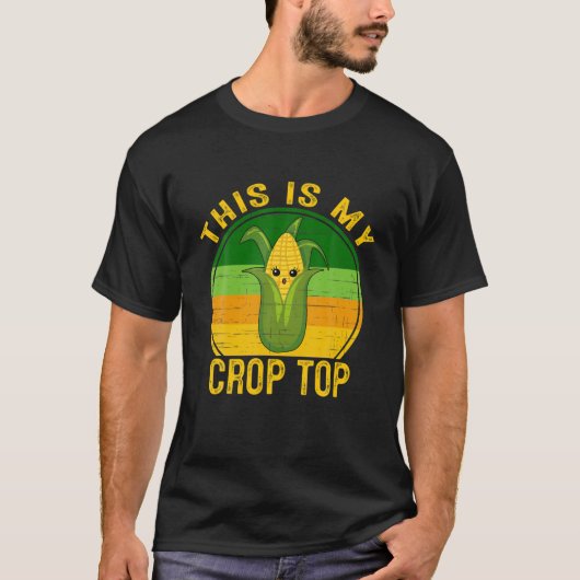 これは私の作物トップ農家おもしろい農業コーンラブ Tシャツ (正面)
