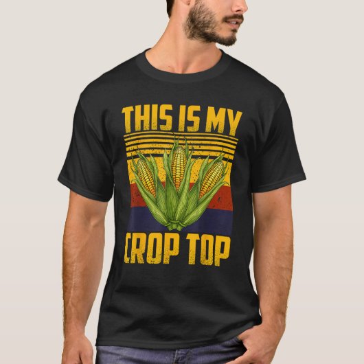 これは私の作物トップ農家おもしろい農業コーンラブ Tシャツ (正面)