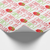 これは私の初めてのクリスマスの生まれたばかりのなベビーのクリスマスです ラッピングペーパー (角)