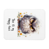 これは私の嬉しい顔の不機嫌な鳥冷蔵庫だ マグネット (横)