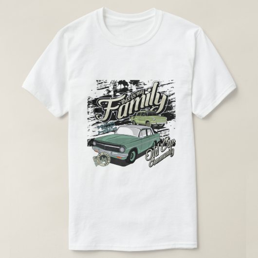 これは私の家族の古い車のコミュニティである Tシャツ (デザイン正面)