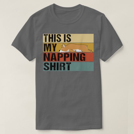 これは私の居眠り面白いコーギだ Tシャツ (デザイン正面)