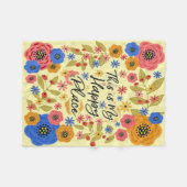 これは私の幸せな場所です フリースブランケット (正面(横))