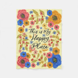 これは私の幸せな場所です フリースブランケット