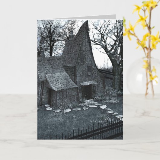 これは私の幸せな場所のゴシック様式挨拶状です カード (黄色い花)