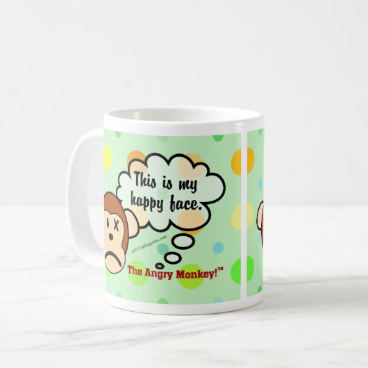 これは私の幸せな顔です コーヒーマグカップ (正面左)