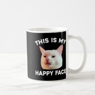 これは私の幸せな顔スマッジ猫ミームSarcasti コーヒーマグカップ