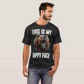 これは私の幸せな顔ベアおもしろいグリーフォレストフー Tシャツ (正面フル)