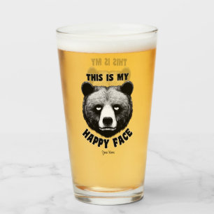 これは私の幸せな顔- Bear タンブラーグラス