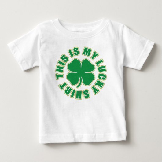 これは私の幸運なワイシャツです ベビーTシャツ (正面)