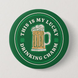 これは私の幸運な飲み物の魅力 缶バッジ