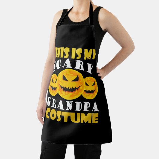 これは私の怖いおじいちゃんコスチュームTシャツだ エプロン (インサイチュ)