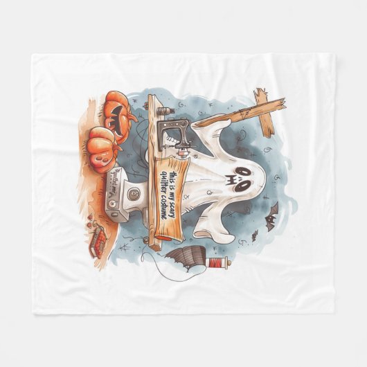 これは私の怖いキルターの衣装だ フリースブランケット (正面(横))