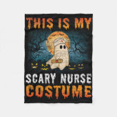 これは私の怖いナース衣装おもしろいハロウィーンの男性W フリースブランケット (正面)