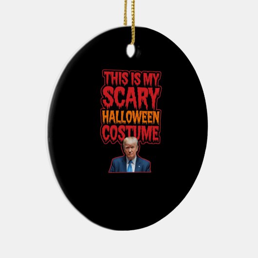 これは私の怖いハロウィーンの衣装クラシック服 セラミックオーナメント (右)
