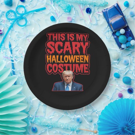 これは私の怖いハロウィーンの衣装クラシック服 ペーパープレート (パーティー)