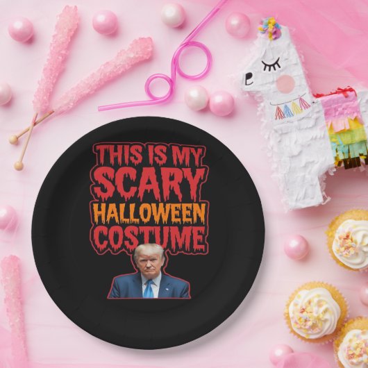 これは私の怖いハロウィーンの衣装クラシック服 ペーパープレート (パーティー)