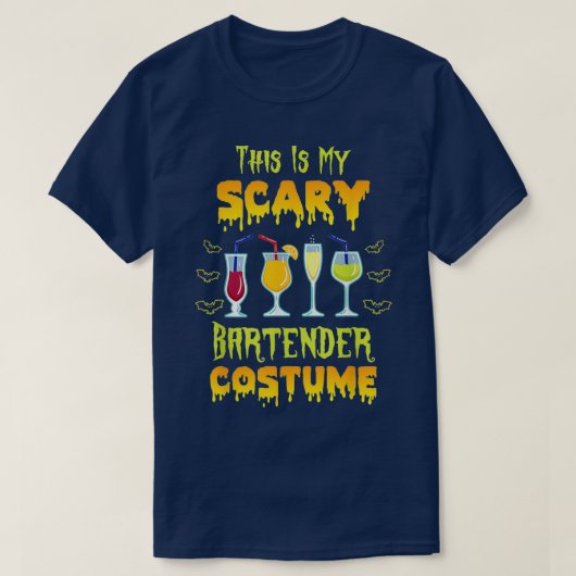 これは私の怖いバーテンダーの衣装ハロウィーンバーテ Tシャツ (デザイン正面)