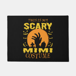 これは私の怖いミミの衣装ハロウィン ドアマット