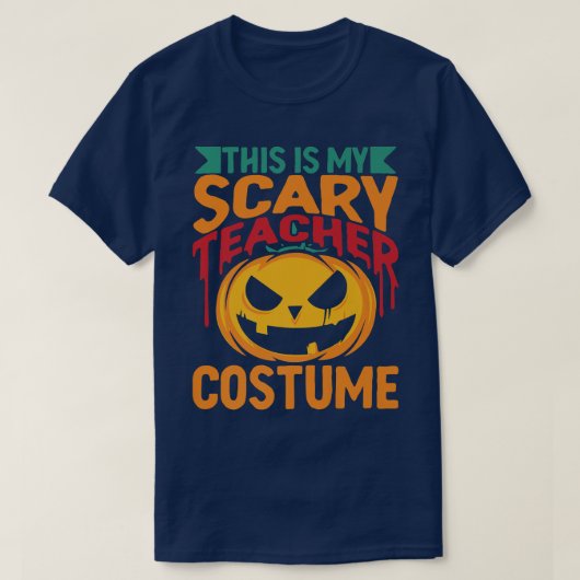 これは私の怖い先生怠惰ハロウィーンの衣装Prだ Tシャツ (デザイン正面)