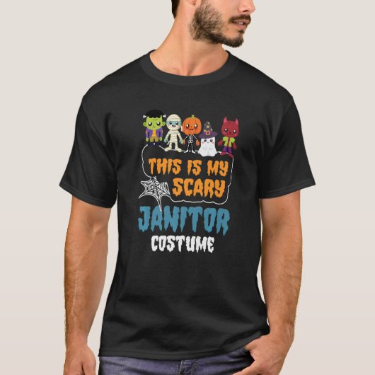 これは私の怖い小使の衣装ハロウィーンだ Tシャツ (正面)