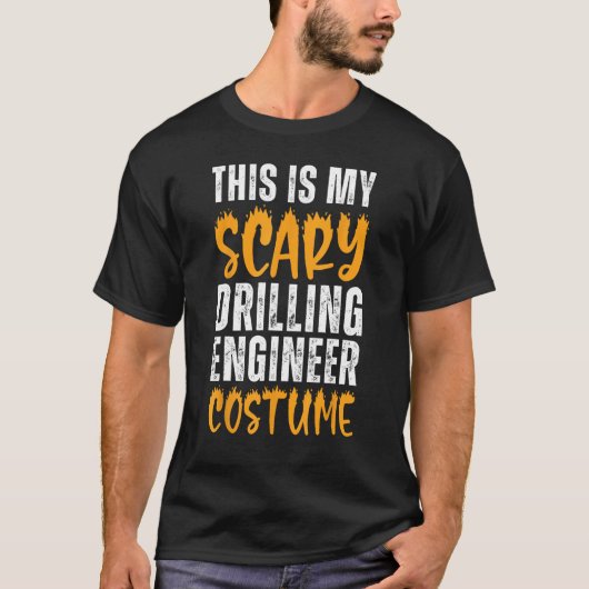 これは私の怖い掘削エンジニアの衣装おもしろいH Tシャツ (正面)