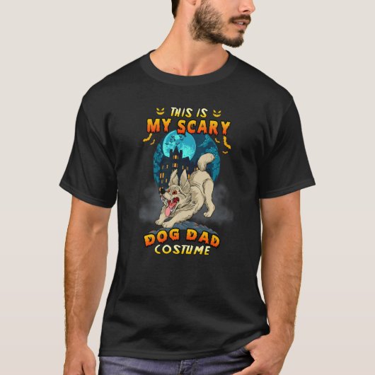 これは私の怖い犬のパパの衣装ハロウィンコスチューム Tシャツ (正面)