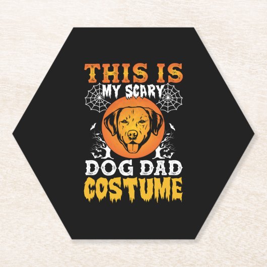 これは私の怖い犬のパパの衣装 ペーパーコースター (正面)