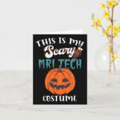 これは私の怖いMri技術のコスチューム面白いハロウィーン カード (黄色い花)