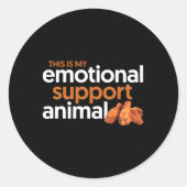 これは私の感情的なサポート動物の鶏の翼である ラウンドシール (正面)