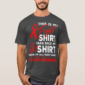 これは私の戦いHIVエイズ認識度赤いリボン蘇である Tシャツ