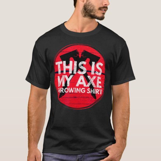 これは私の斧のグラフィックをスローする Tシャツ (正面)