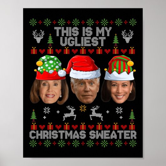 これは私の最も醜いクリスマスセーターおもしろいジョーの入札だ ポスター (正面)