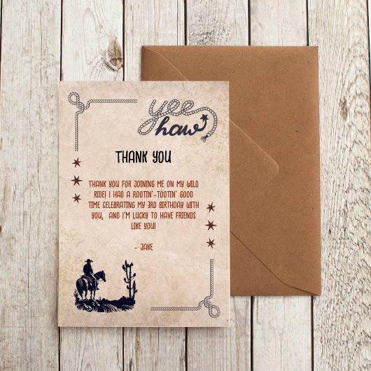 これは私の最初のロデオサンキューカードではない サンキューカード