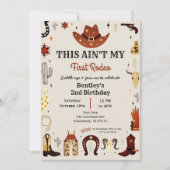 これは私の最初のロデオボーイ招待状 招待状 (正面)