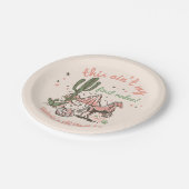 これは私の最初のロデオ女性のカーボーイ誕生日ではない ペーパープレート (アングル)