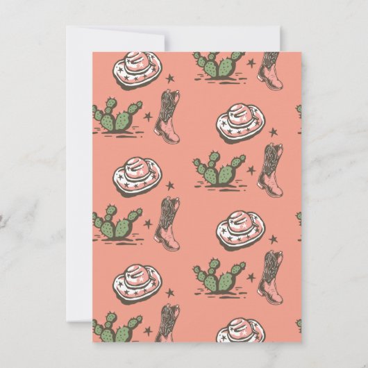 これは私の最初のロデオ女性のカーボーイ誕生日ではない 招待状 (裏面)